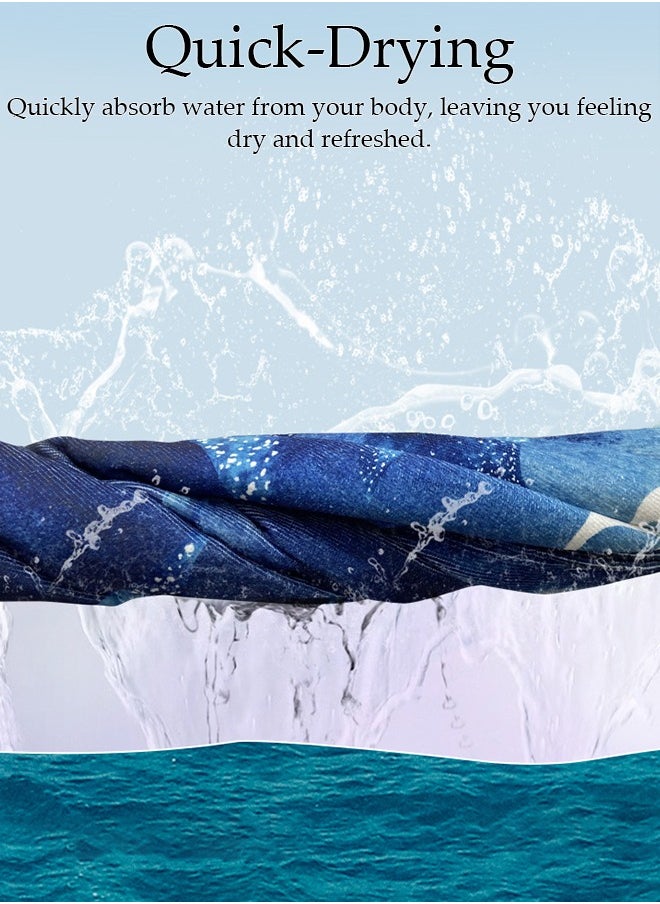 DUNISO Hooded Bathrobe for Adults, Microfiber Towel Poncho with Hood, Quick Dry Surf Poncho, Lightweight Pool Poncho Men Women Hooded Beach Towel for Water Sports Outdoor  - Image 2