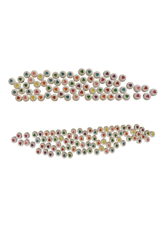 NIBEMINENT 200-Piece Decorative Heart Shaped Craft Beads .4x.7cm - Image 3