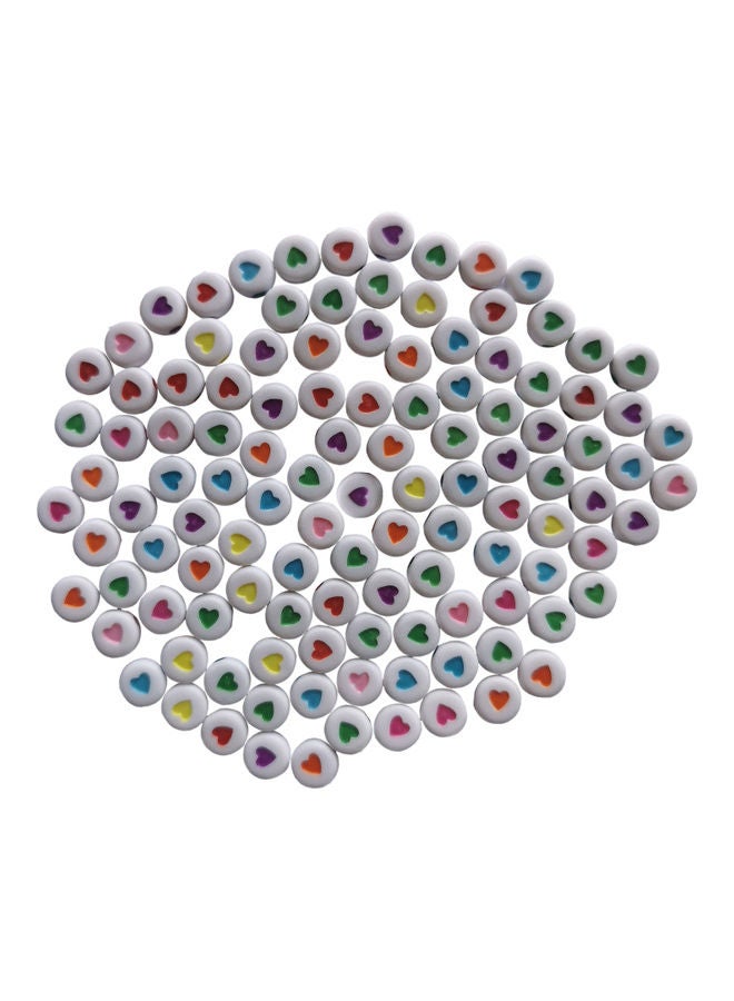 NIBEMINENT 200-Piece Decorative Heart Shaped Craft Beads .4x.7cm - Image 2