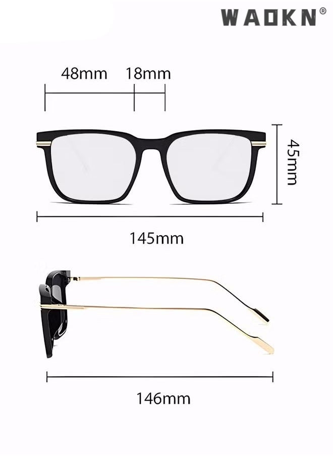 WAOKN - Blue Light Blocking Glasses Computer Reading Gaming TV Phones Eyeglasses Fashion Anti Eyestrain UV Eyewear for Women Men,Transparent Lenses Eyeglass Suitable for Computer & Gaming - Image 1