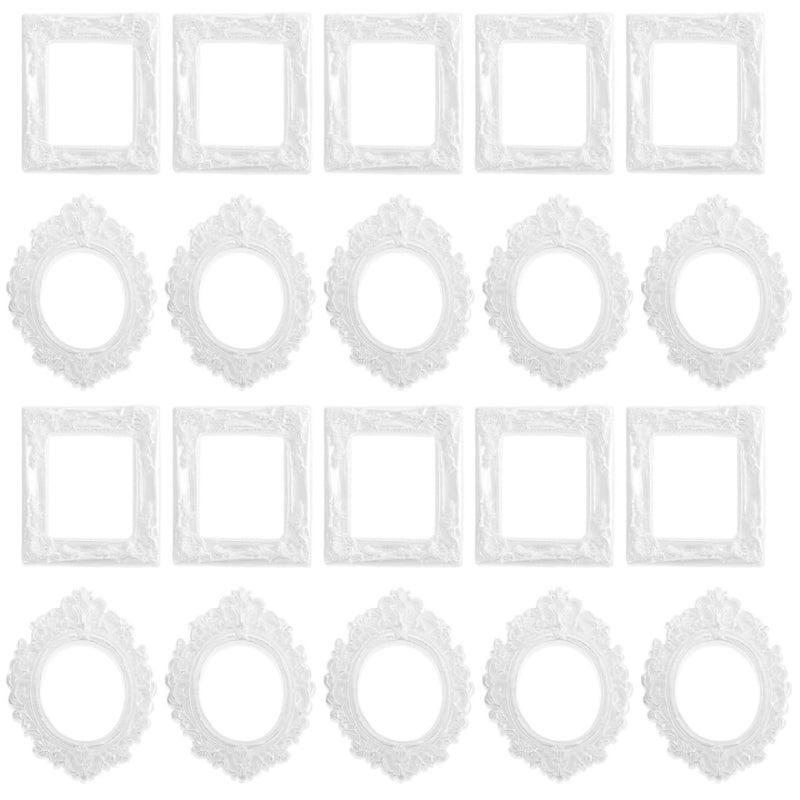 EXCEART Vintage Picture Frames Small Resin Photo Frame D Cor for Home and Shop Display Retro Style Tabletop and Wall Hanging Props - Image 1