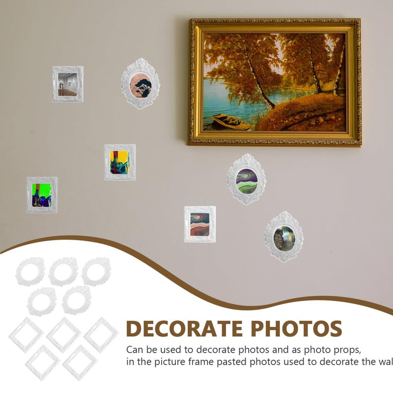 EXCEART Vintage Picture Frames Small Resin Photo Frame D Cor for Home and Shop Display Retro Style Tabletop and Wall Hanging Props - Image 5