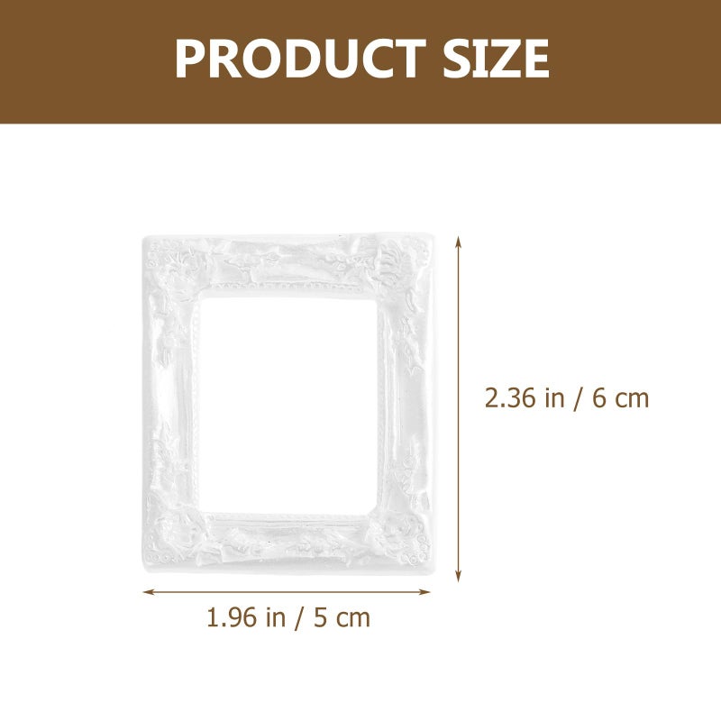 EXCEART Vintage Picture Frames Small Resin Photo Frame D Cor for Home and Shop Display Retro Style Tabletop and Wall Hanging Props - Image 4
