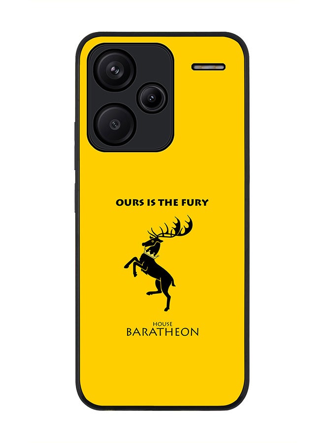 Stylizedd Rugged Black Edge Case for Xiaomi Redmi Note 13 Pro Plus, Slim fit Case Flexible Anti Drop TPU Gel Thin Cover -  GOT House Baratheon - Image 1