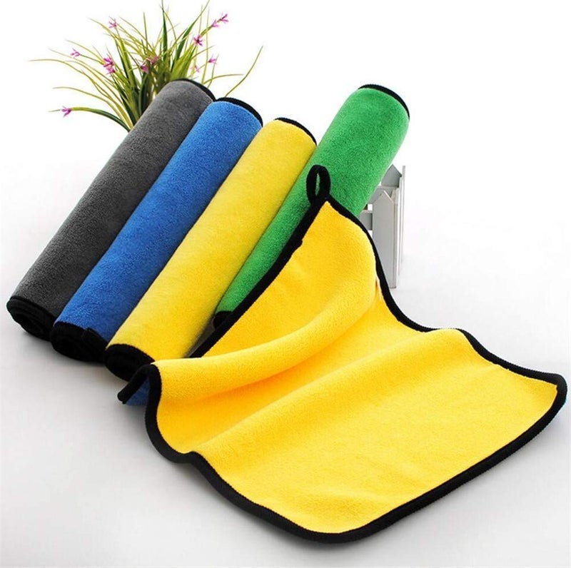 OAN All Purpose Microfiber 800 Gsm Cloth For Cleaning, Dusting, Detailing & Polishing (Random Colour, 80X50 Cm ) - Pack Of 5, Multicolor - Image 1