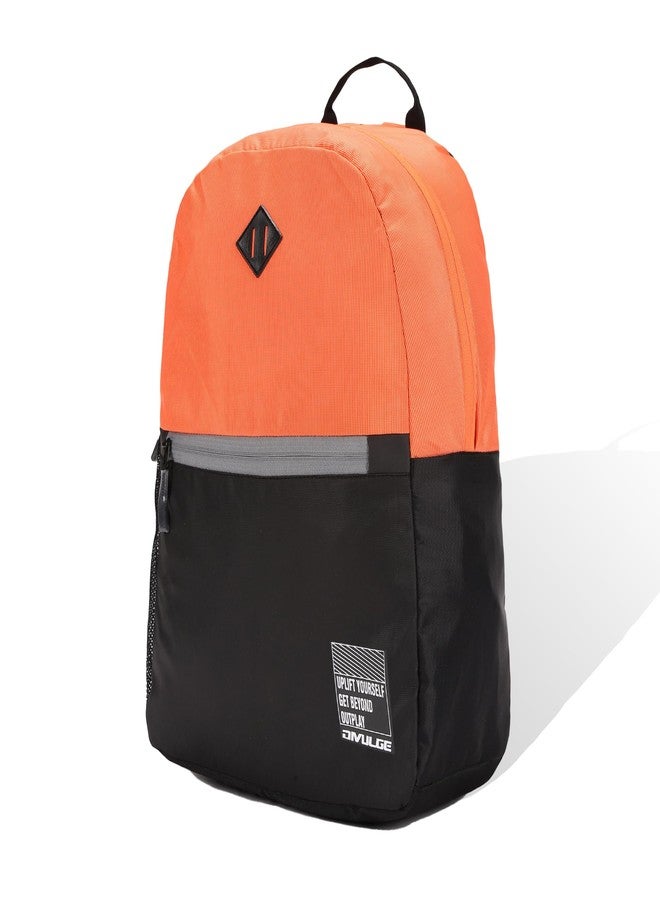 DIVULGE Coral 24 Liters Large Orange Casual Backpack with Laptop sleeve, Front Pocket and Water Bottle Pouch (orange) - Image 2