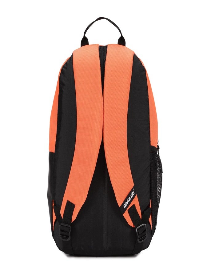 DIVULGE Coral 24 Liters Large Orange Casual Backpack with Laptop sleeve, Front Pocket and Water Bottle Pouch (orange) - Image 4