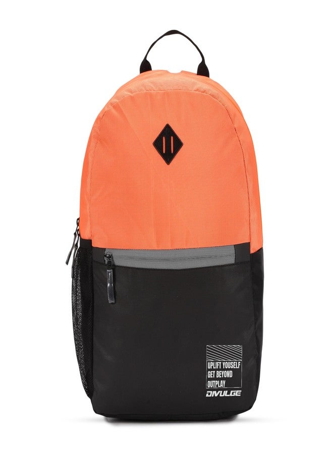 DIVULGE Coral 24 Liters Large Orange Casual Backpack with Laptop sleeve, Front Pocket and Water Bottle Pouch (orange) - Image 1