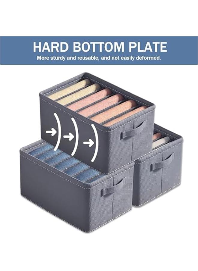 RYNX Wardrobe Clothes Organizer 4 Foldable Fabric Drawer Storage Box For Clothes Clothes With Handles And Closet Storage Used For Storage Of Jeans、 Dresses 、Sweaters、And TShirts - Image 3