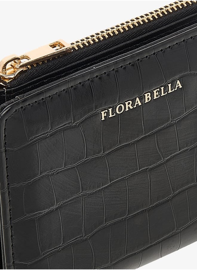 Flora Bella By Shoexpress Women Textured Cardholder with Zip Closure  - Image 3
