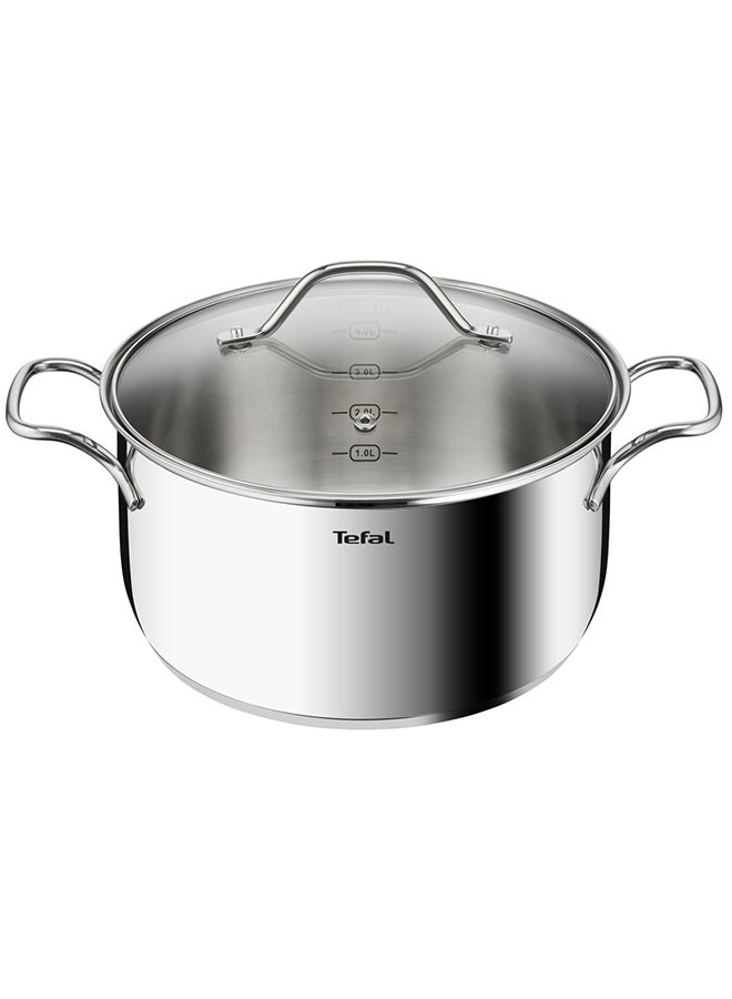 Tefal Intuition 24 cm Casserole Premium Stainless Steel 18/10 4.9 L Induction Stainless Steel - Image 1