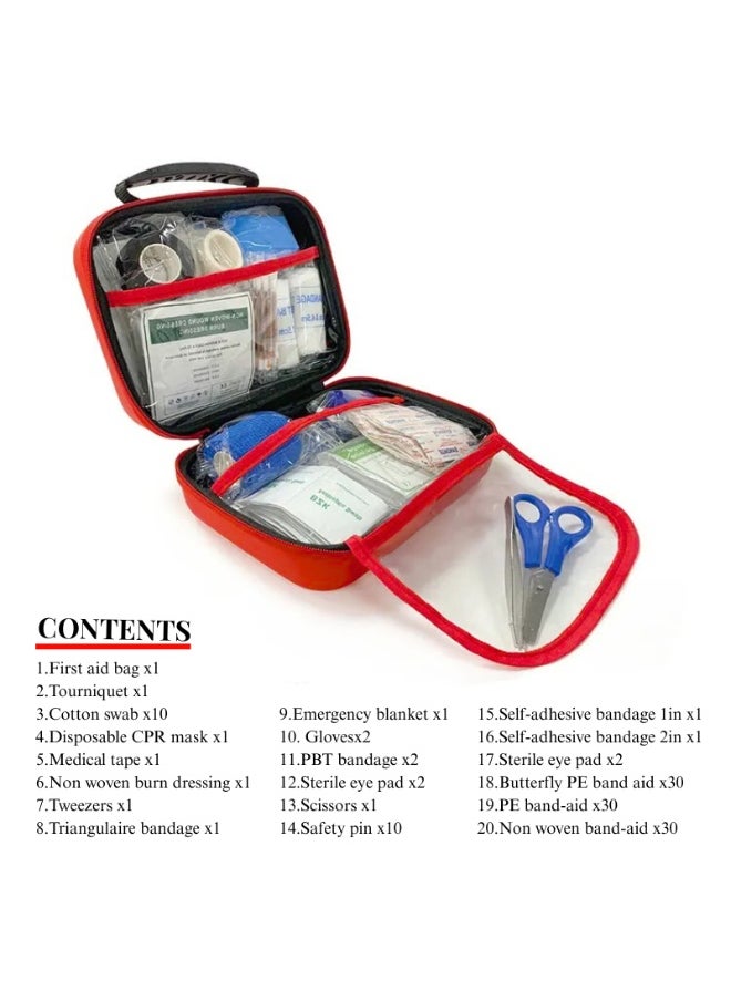 Zentaran Emergency Medical Kit Waterproof Hard Shell First Aid Kit for Car, Home, Office, Travel, Camping, Sports, Outdoor, School - Emergency First Aid Supplies and Survival Kit  - Image 3