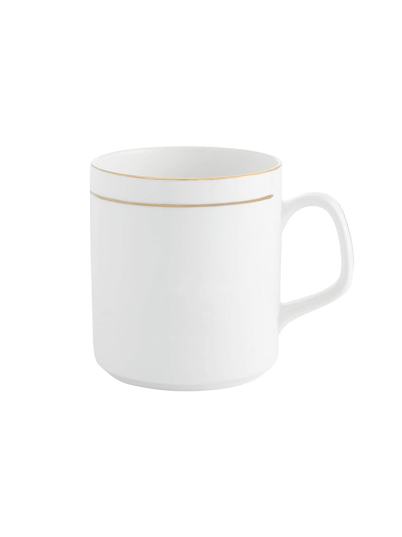 Clay Craft Elegant Gold Line CoffeeTea Cups Set of 6 Perfect for Daily use 180 ml White Standard PipeSet of 6 - Image 3