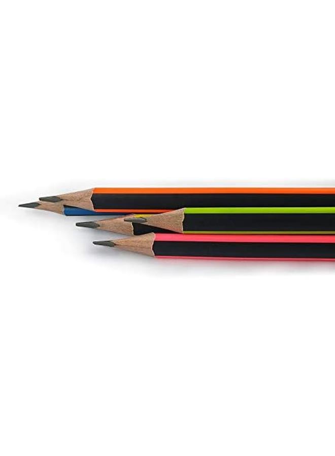 Maxi Neon Triangular Graphite Pencil With Eraser Tip Jar Of 30Pc Black - Image 4
