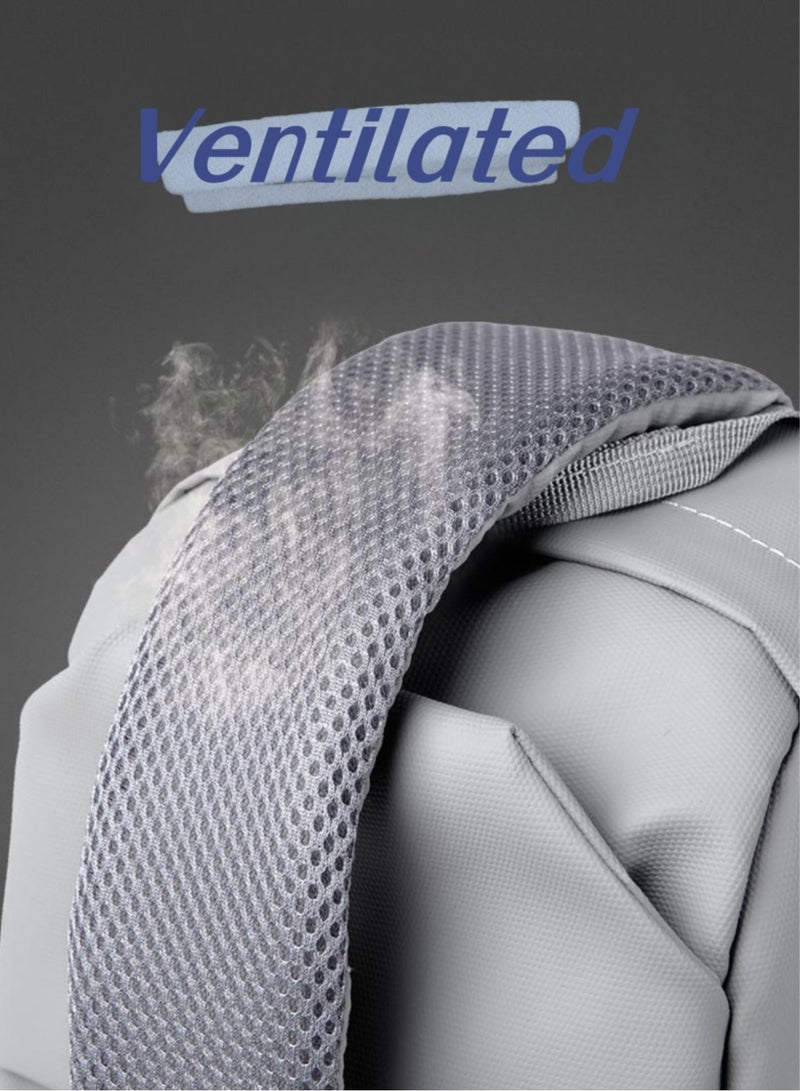 Grey Crossbody Backpack, Lightweight Shoulder Bag for Men Women, Adjustable Strap Backpack Chest Bag, With USB Charger Port, Scratch-Resistant, Waterproof, For Outdoor Hiking, Traveling, Cycling