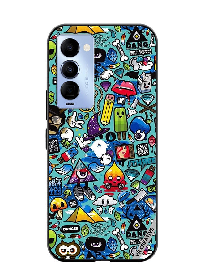 VR CREATIVE Protective Case Cover For Tecno Camon 18/18 P Coooloie Design Multicolour - Image 1