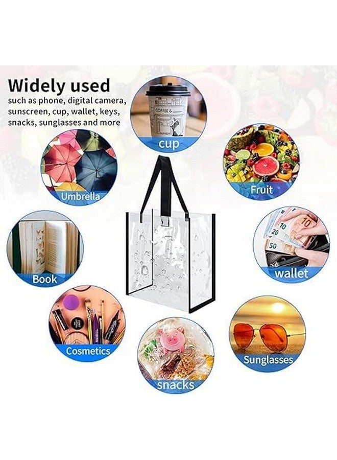 ECHSRT Crystal Clear PVC Travel Toiletry Bag Kit for Women-Men, Waterproof Vinyl Organizer Makeup Bags with Zipper Handle Straps, Cosmetic Bag Pouch (Set of 2 (2 Pack)) - Image 5