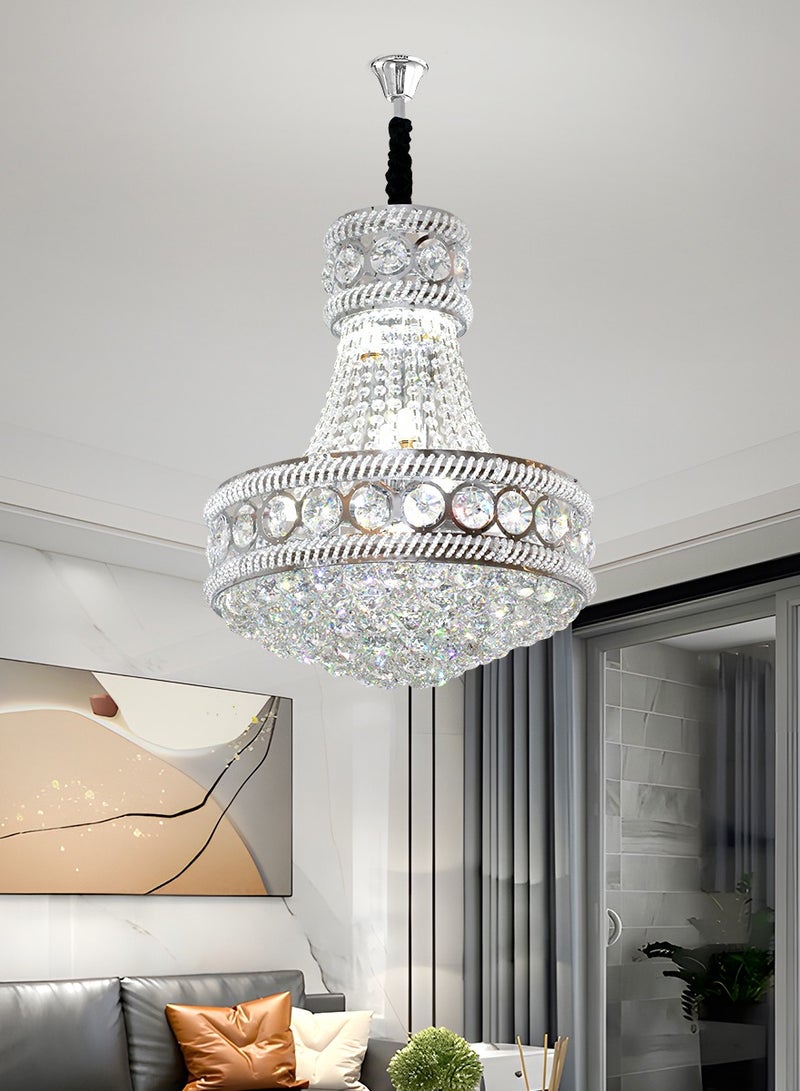 YATAI LIGHTING LED Crystal Chandelier - Modern Silver Aluminum and Crystal Chandeliers for Dining Room - 14W, 4000K - Perfect for Living Room, Restaurant and Bedroom  - Image 5