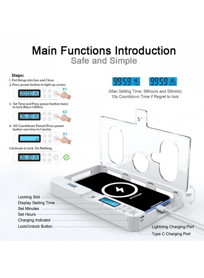ySky Portable Smart Auto Phone Timer Lock Box for iPhone and Android Phones, Self-Control Timer Locker to Help Kids,Students, Adults Focus Back,Prevent Excessive Games, Mobile Phone Addiction(New) - Image 3