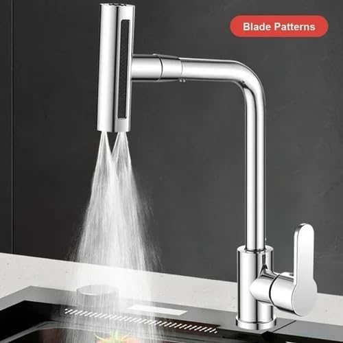 Alark Multifunction Kitchen Faucet with 4in1 Shower Waterfall Swivel Tap Extender Kitchen Sink Faucet for 360 Rotation and Touch Control Faucet Design Vegetable Fruit Washing Shower Faucet - Image 4