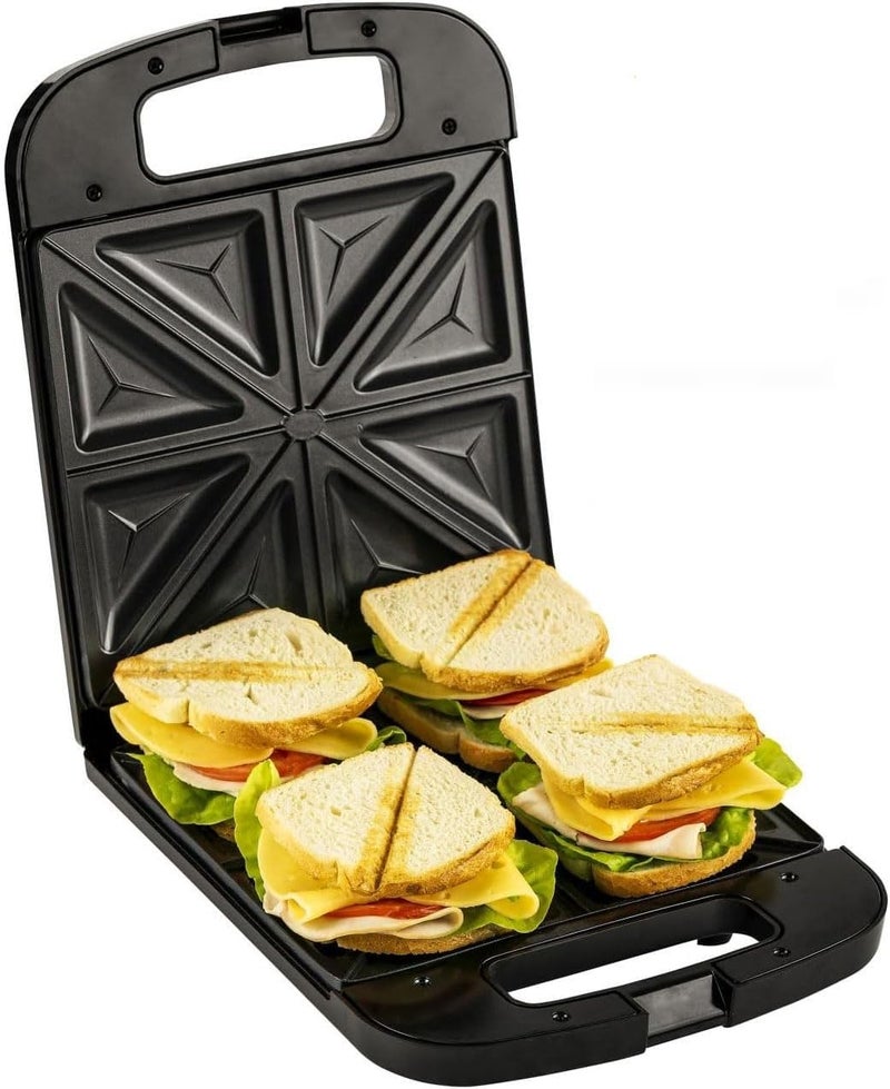Olpad Sandwich maker 1200W Fixed non stick heating plates Automatic temperature controls Ergonomic Handle French toast Sandwiches For students busy families - Image 1