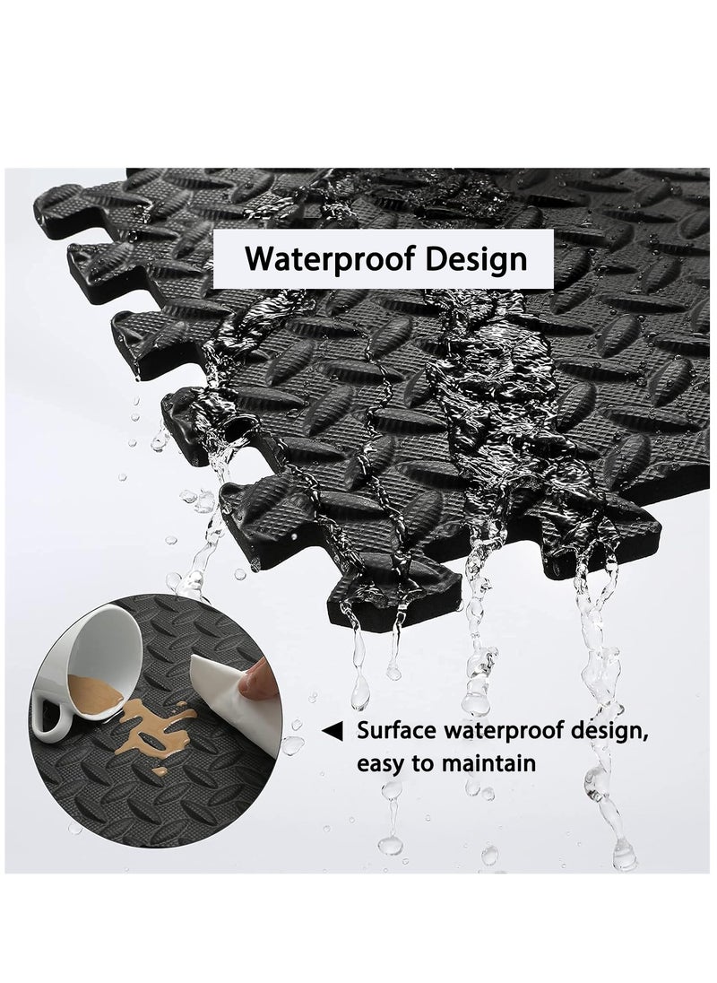 Arabest - 6 Pcs Puzzle Exercise Mat, Interlocking Foam Mats, Interlocking Floor Tiles for Gym Equipment 60x60 cm - Image 1