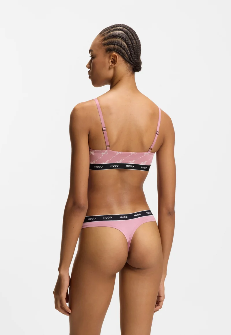 HUGO Open Pink Two-pack of stretch-cotton bralettes for Women | Best Price UAE