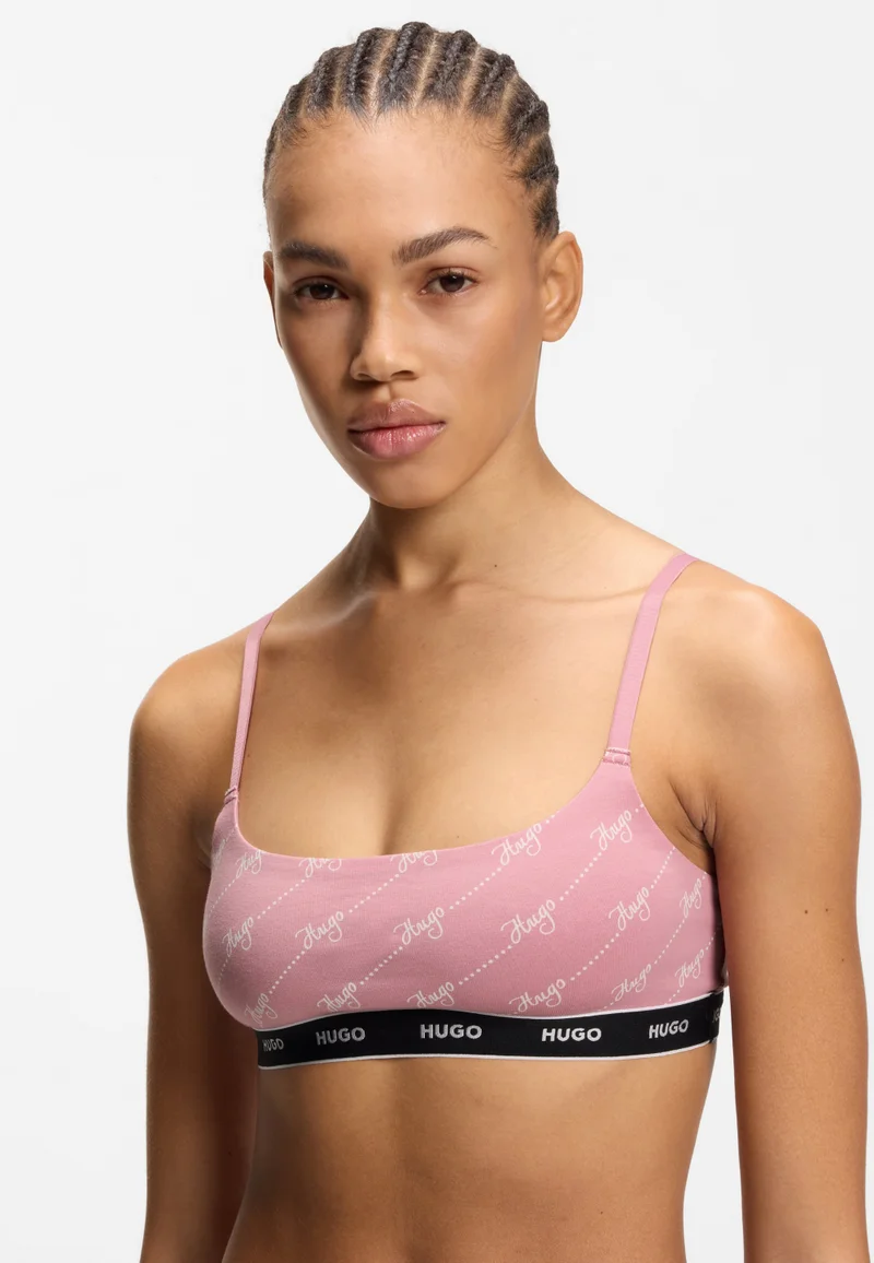 HUGO Open Pink Two-pack of stretch-cotton bralettes for Women | Best Price UAE