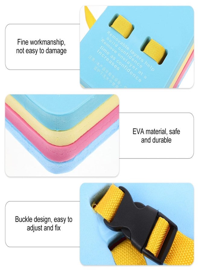 Baluue Swim Float Kids Back, 4 Split Layers, Adjustable Safety Swim Floaties with Secure Buckle, Colorful Swim Foam for Kids Children Toddler Swimming - Image 5