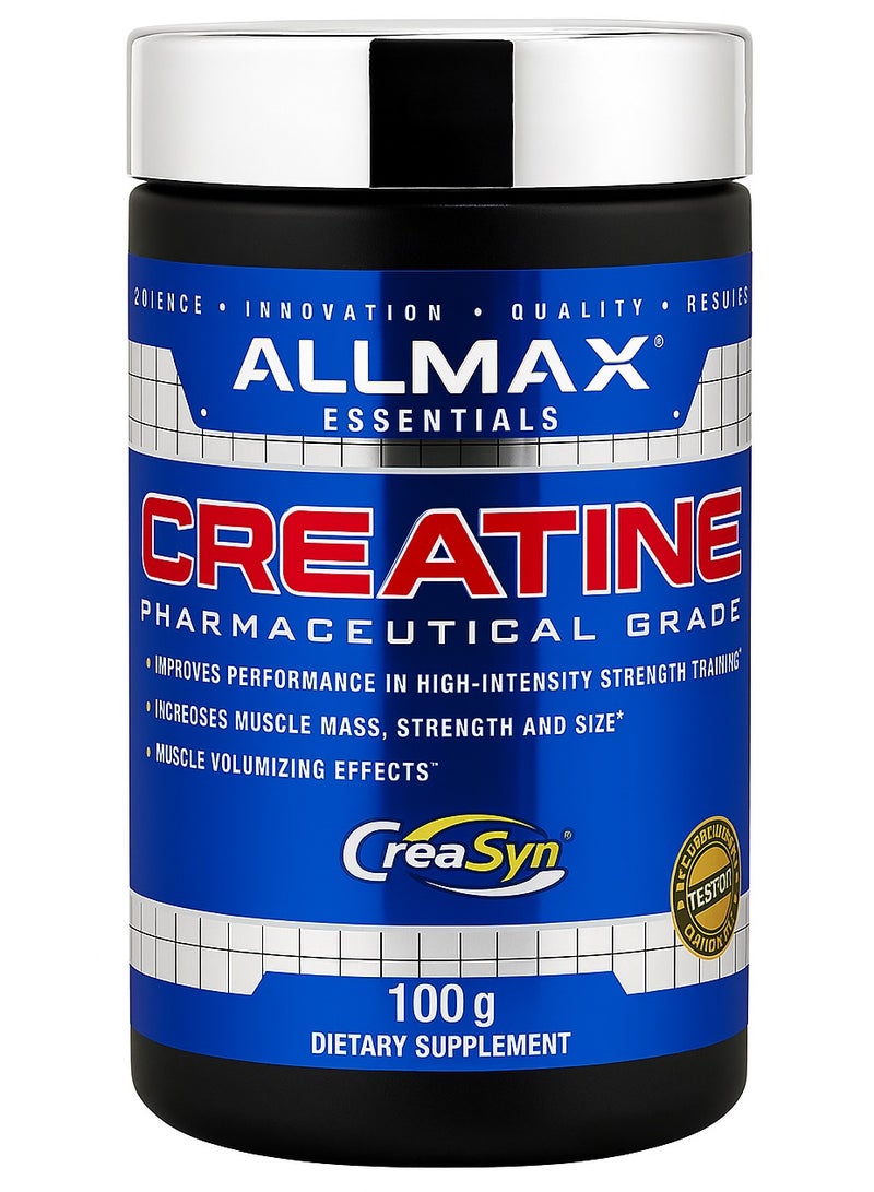 Allmax Creatine Powder, 100% Pure Micronized Creatine Monohydrate, Pharmaceutical Grade Creatine, 3.5 oz, 100g  - Image 1