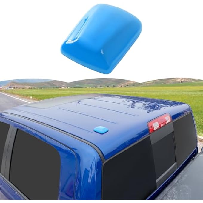 rayihni Roof Antenna Cover Trim Decoration Exterior Accessories for Dodge Challenger 2009-2024,for Dodge Charger 2010-2024,for Dodge Ram 2010-2015 (Light Blue) - Image 1