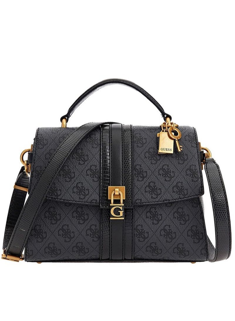 Guess - Ginevra Logo Top Handle Flap Cross-body Bags - Image 1