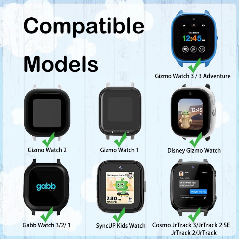 BXKM Nylon Bands Compatible with Gizmo Watch 3 Adventrue 3 2 1/Gabb Watch 3e 3 2 1/SyncUP Watch/Cosmo JrTrack Watch,20mm Soft Breathable Hook & Loop Watch Band Replacement Small Size - Image 2