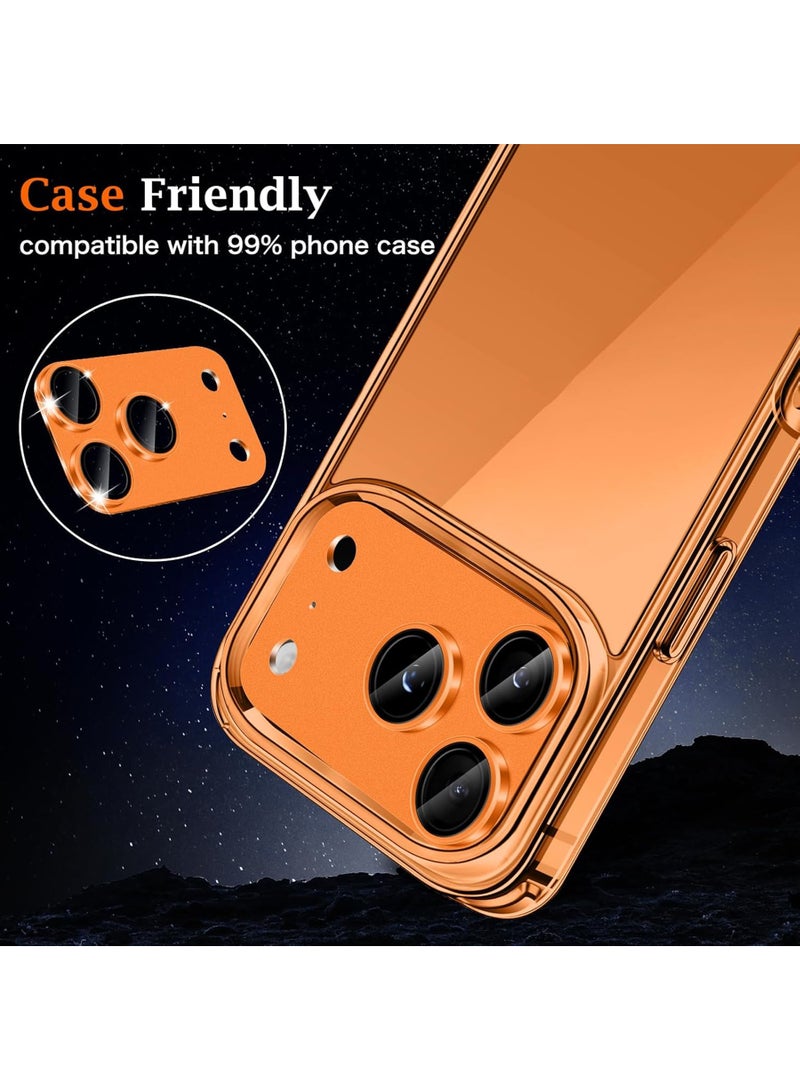 Rock Pow Camera Lens Protector for 17 Pro Max, [Anti-Scratch] [Case-Friendly] [Frosted texture], Metal Aluminum Alloy+Tempered Glass, Lens Protector for 17 Pro Max - Image 4
