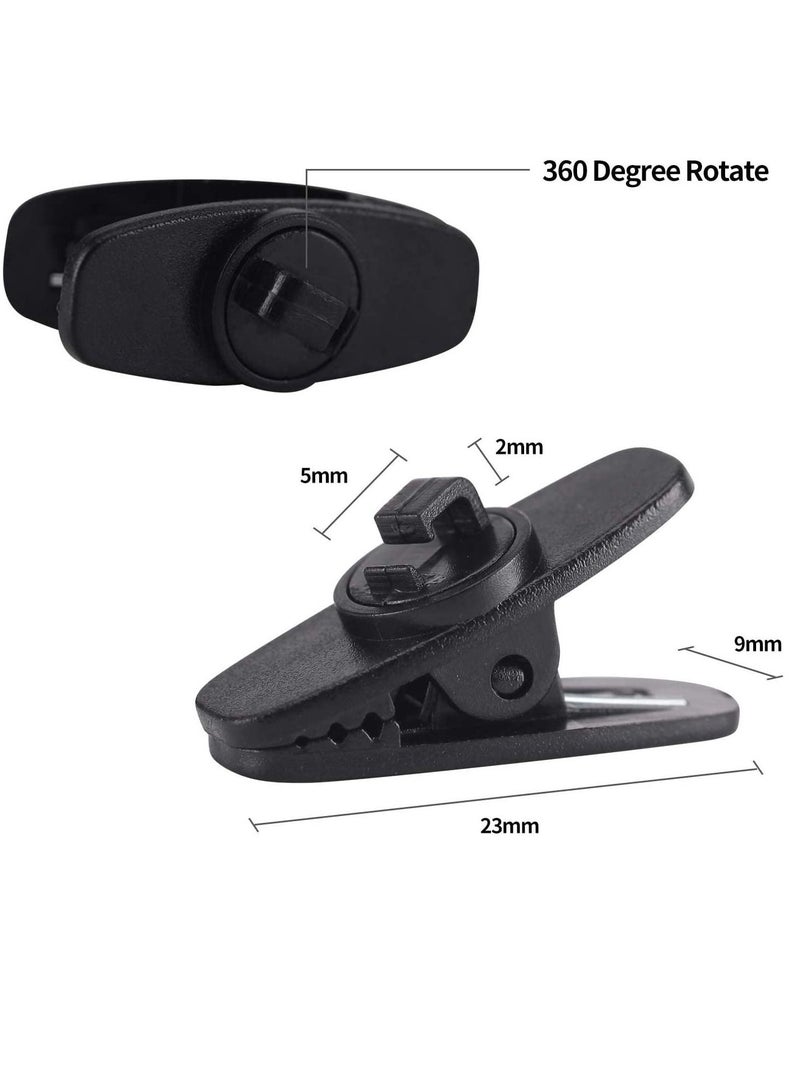 Excefore Earphone Wire Clips for Earphone Wire, Fixed Cable on The Clothes, 12 Pcs Black Clips for Most Headset Wire - Image 4