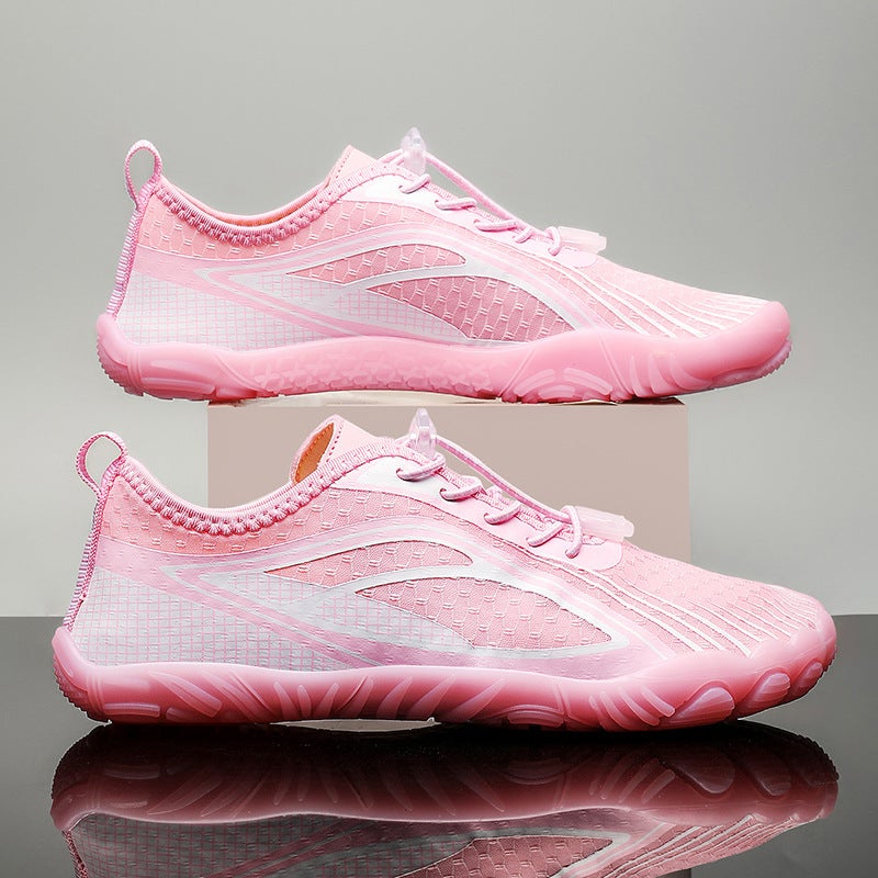 New Couples Five-Toe Water Shoes for Trekking T-6265 Pink