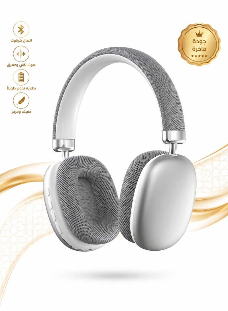 Wireless Over Ear Headphones, Noise Canceling Bluetooth 5.3 Headphones with Microphones,Hi-Res Audio,48H Playtime,Foldable,Breathable Soft Earpads for iOS/Android/Samsung - Image 1