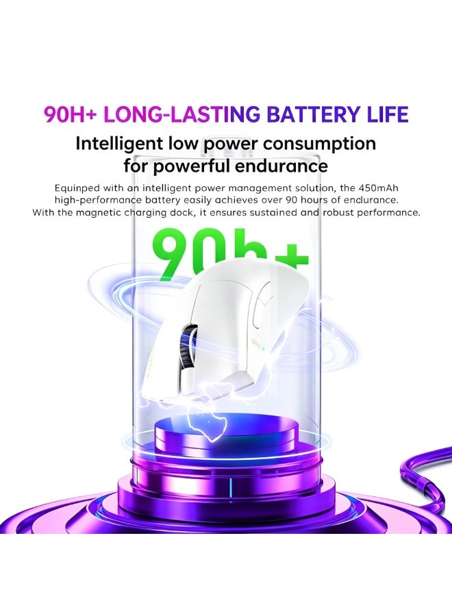 Machenike L8 Max Wireless Gaming Mouse With Charging Dock, PAW3315 25000 DPI, Wired Bluetooth 2.4G Tri-Mode, 66g Ultra-light Lightweight, Ergonomic Design, Rechargeable - Image 4