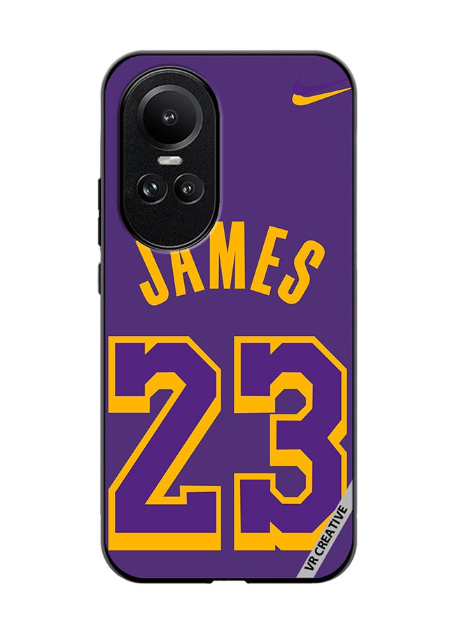 VR CREATIVE Protective Case Cover For Oppo Reno 10 James 23 Purple Design Multicolour - Image 1