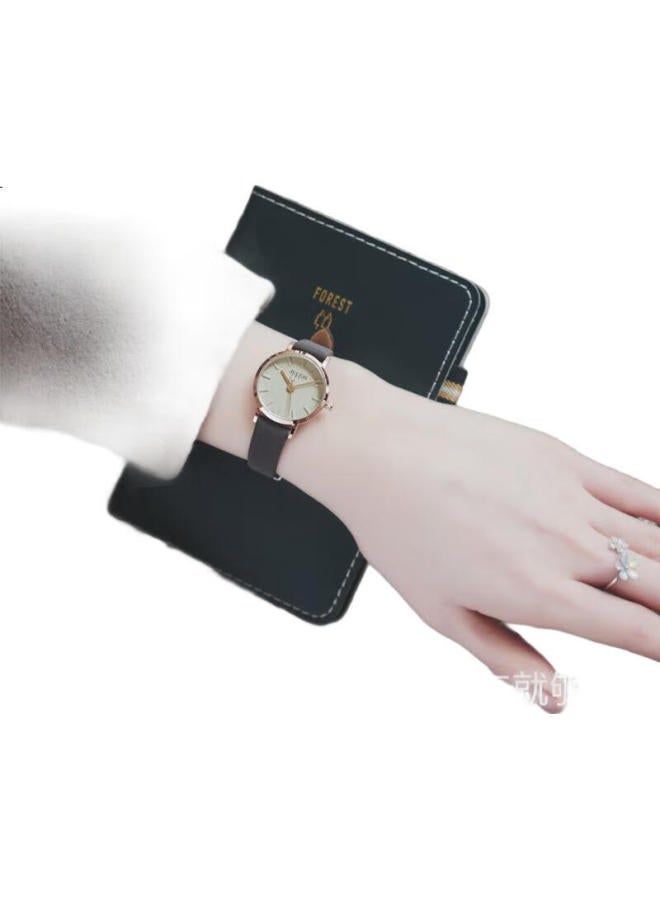 Julius Women'S Watch, Korean Fashion Trendy Small Dial Leather Strap Quartz Waterproof Student Ladies Watch, Gray Ja-963D - Image 1
