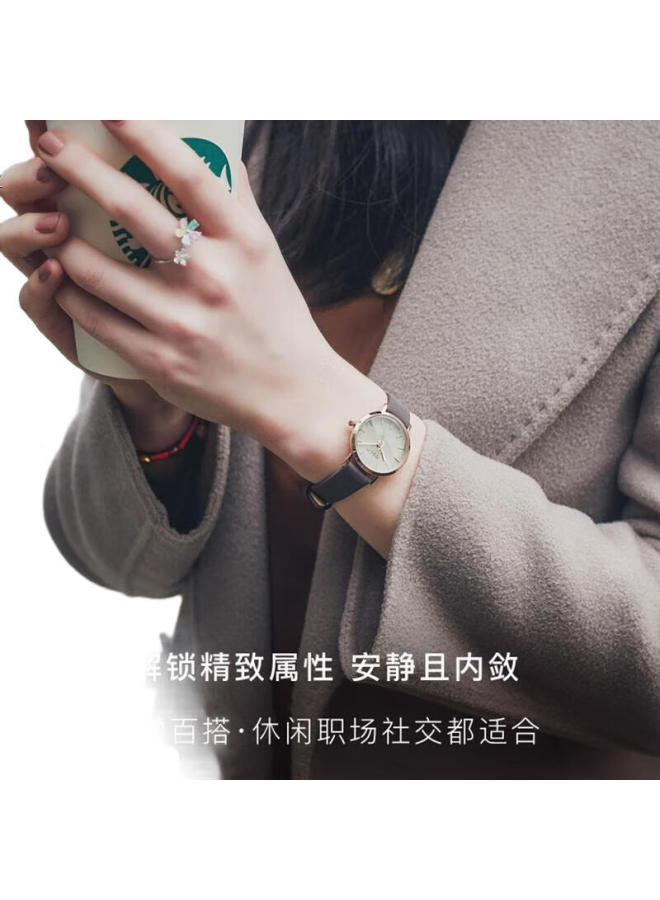 Julius Women'S Watch, Korean Fashion Trendy Small Dial Leather Strap Quartz Waterproof Student Ladies Watch, Gray Ja-963D - Image 2