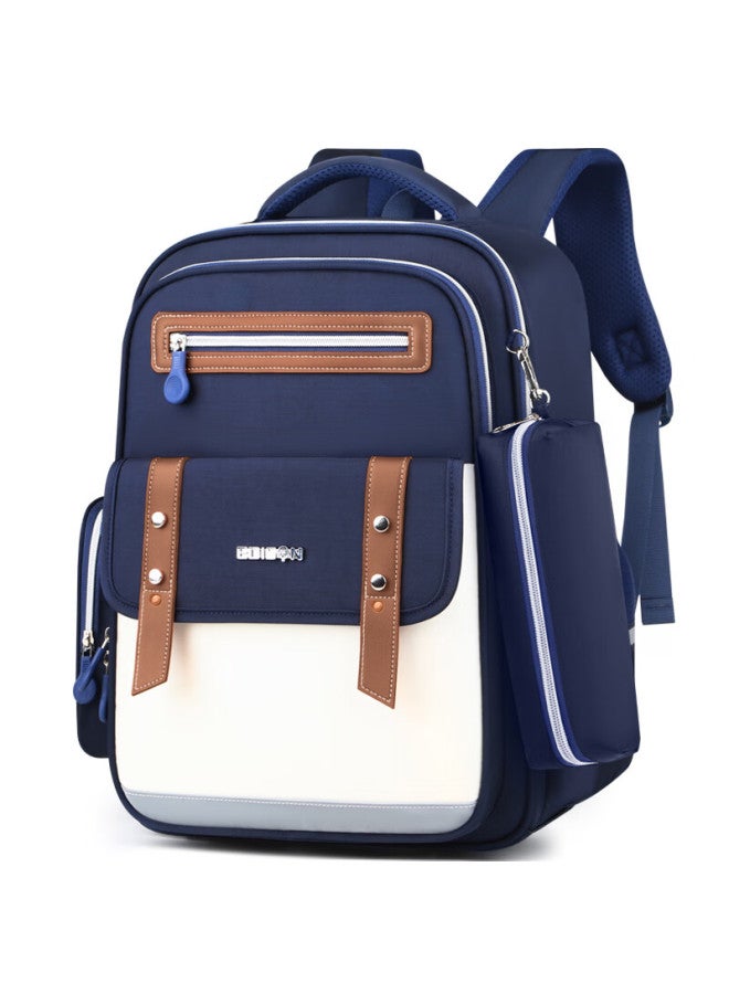 Edison Primary School Backpack With Spine Protection, Weight Reduction, Large Capacity, Water-resistant, Anti-drop Children's Backpack 2336-2 Royal Blue - Image 2