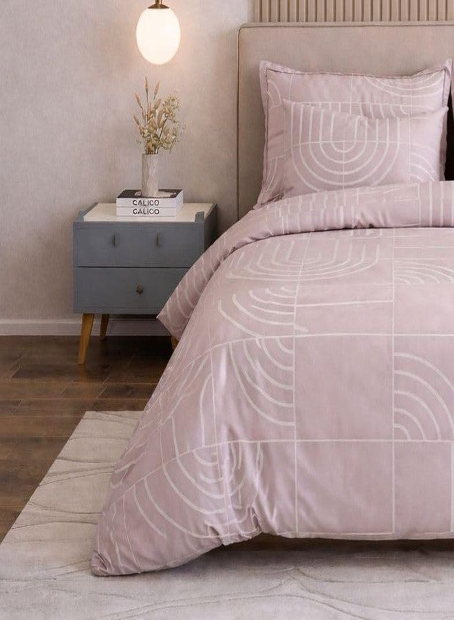Castiqa Polycotton Fabric 400TC King Size 108x108inch / 270x270cm Bedsheet with 2 Pillow Covers 18x28inch / 45x70cm (Light Pink) - Image 3