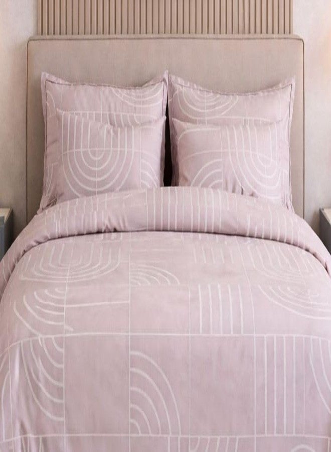 Castiqa Polycotton Fabric 400TC King Size 108x108inch / 270x270cm Bedsheet with 2 Pillow Covers 18x28inch / 45x70cm (Light Pink) - Image 4