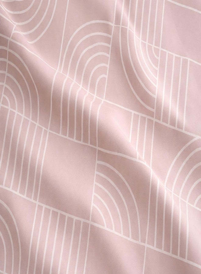 Castiqa Polycotton Fabric 400TC King Size 108x108inch / 270x270cm Bedsheet with 2 Pillow Covers 18x28inch / 45x70cm (Light Pink) - Image 2
