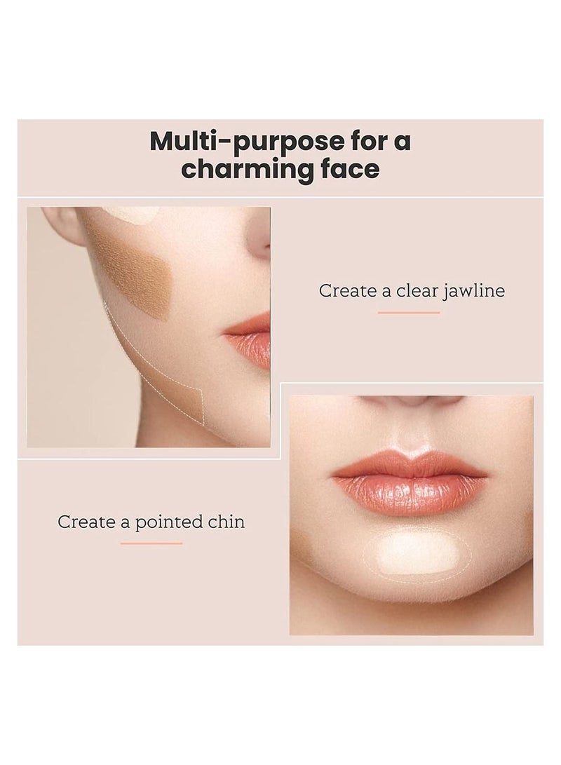 2 PCS Contour Highlighter Stick with Brush -Bronzer Pen, Face Brightens Shades Pencil, Highlighting Shade, Highlight Shaping Stick, Waterproof, Longwear Makeup(03 and 04) - Image 3