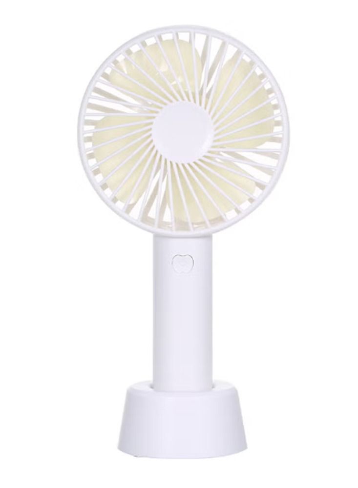 Dream Zone Portable Three Speed Setting USB Mini Handheld Fan With Stand Cradle H21793W White