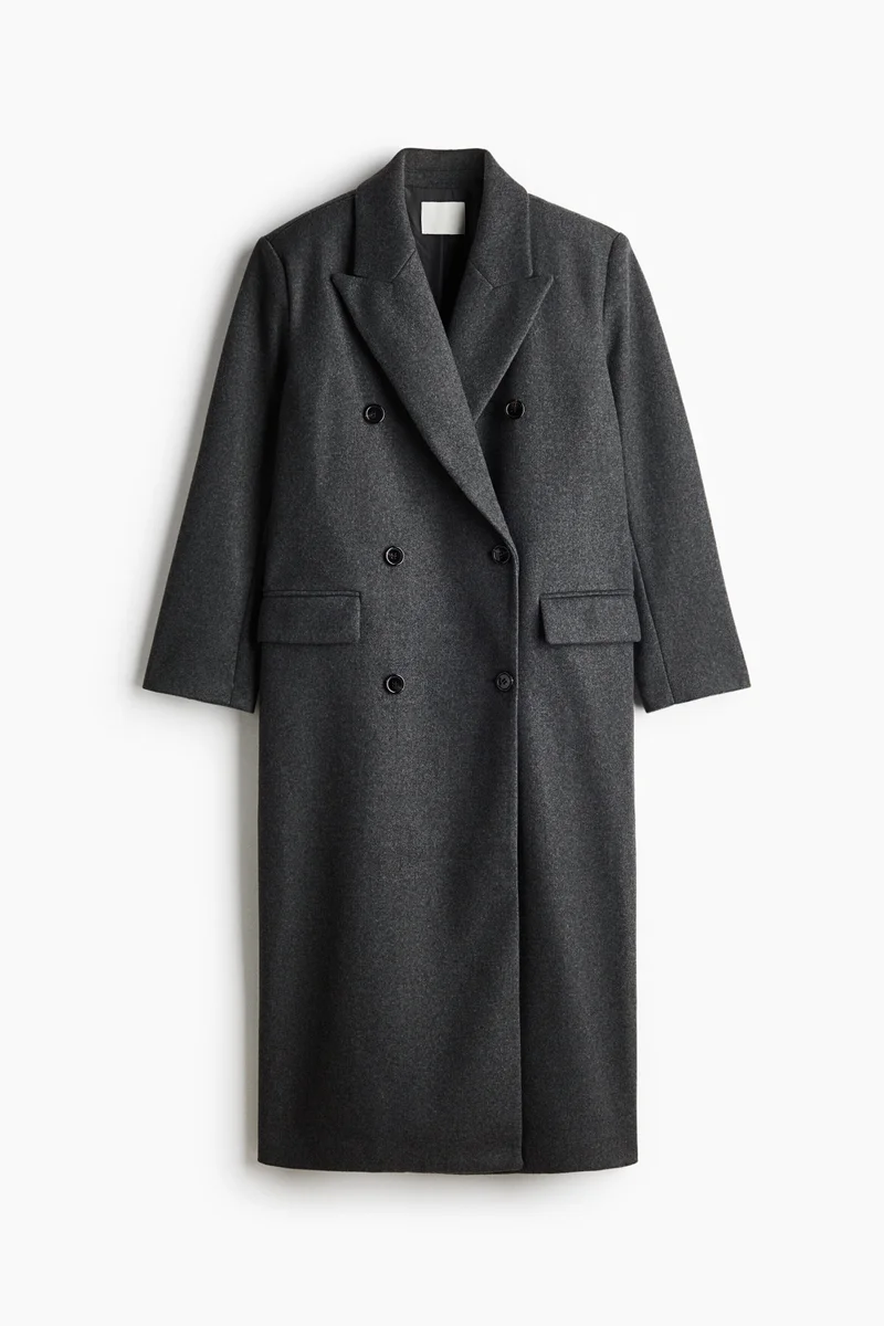 Oversized double-breasted coat