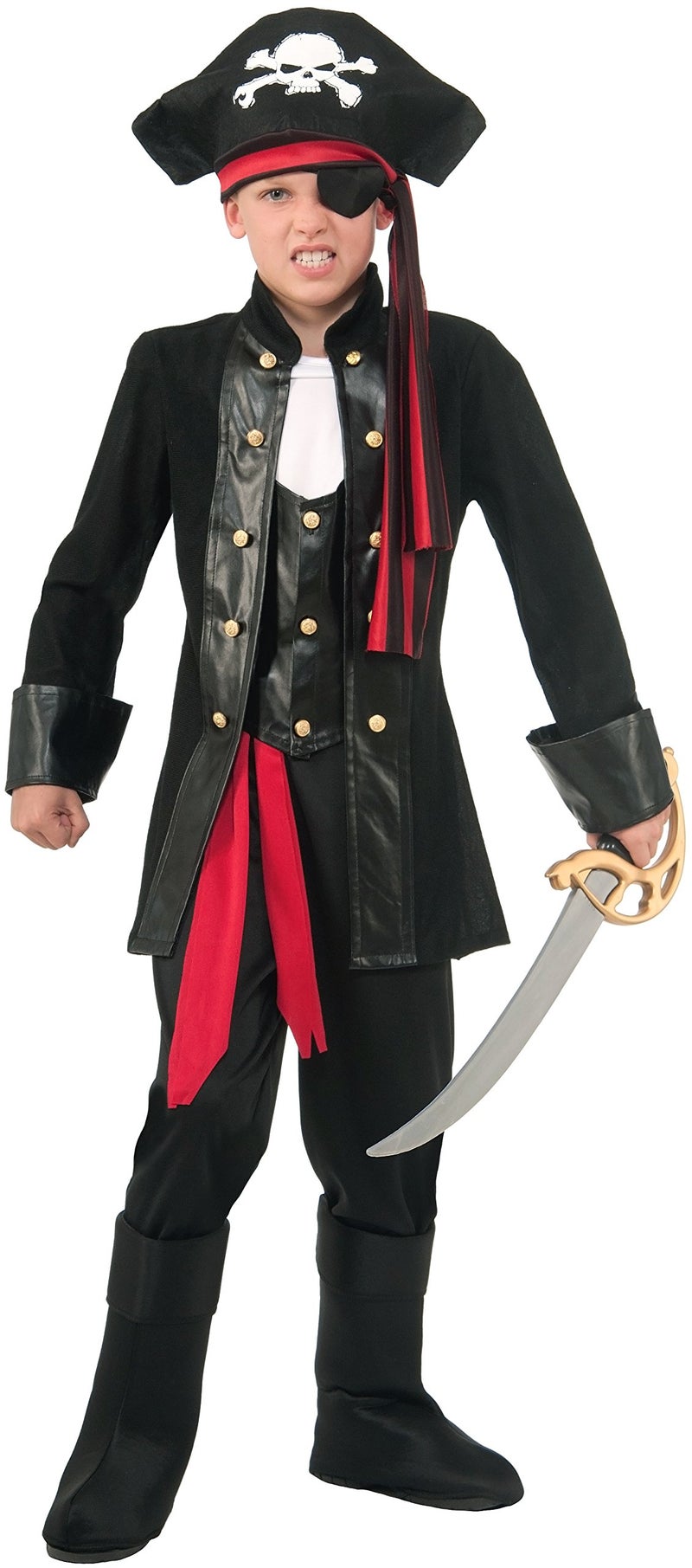 Rubies Seven Seas Pirate Costume for Kids, Boy's Large - Image 4