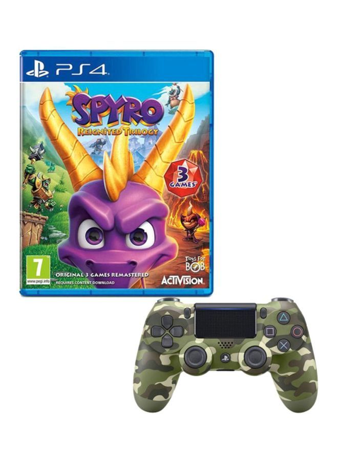NIBEMINENT Spyro Reignited Trilogy (Intl Version) With DualShock 4 Wireless Controller - Action & Shooter PlayStation (PS4) - Image 1
